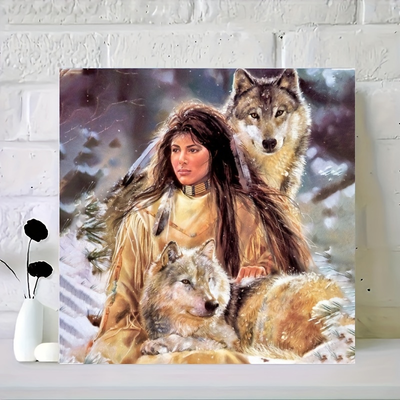 

Wolf Companions Diamond Painting Kit - Round Acrylic Drills, Mosaic Craft For Adults & Beginners, Complete Drill Artwork, Home Wall Decor Gift, 30x30cm