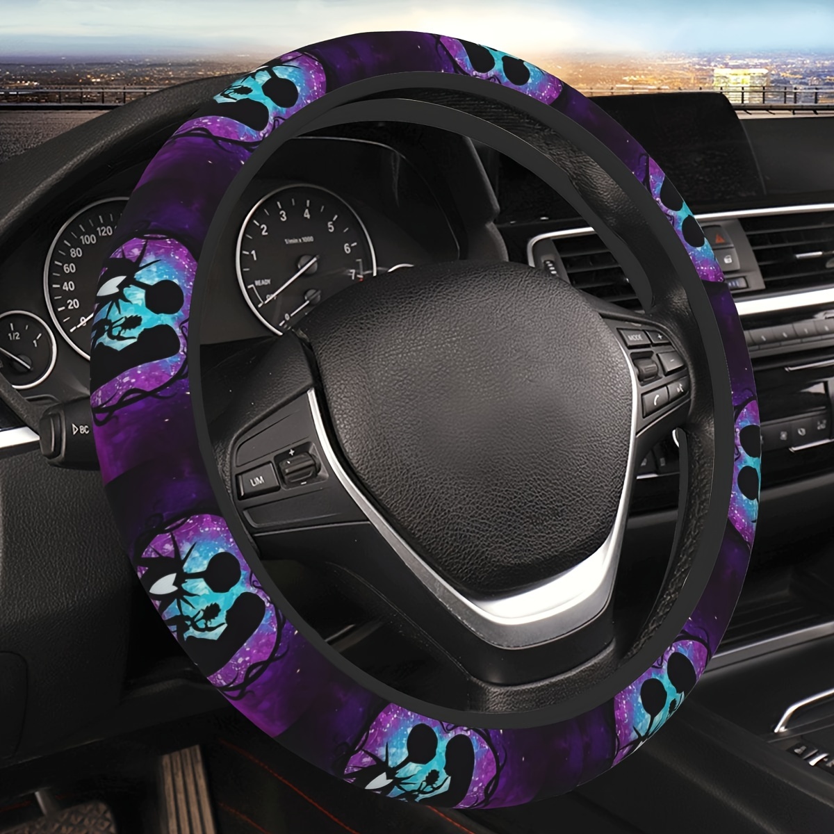 

15" Anime Cartoon Steering Wheel Cover - Anti-slip Neoprene, Fits All Cars & Trucks, Stylish Car Interior Accessory For Men And Women