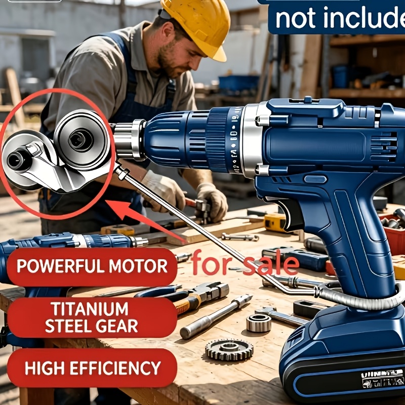Heavy-duty Electric Drill Shear Attachment Set, Complete With A Drill Adapter And Accessories. A Versatile, Fast-cutting Tool For Sheet Metal,
