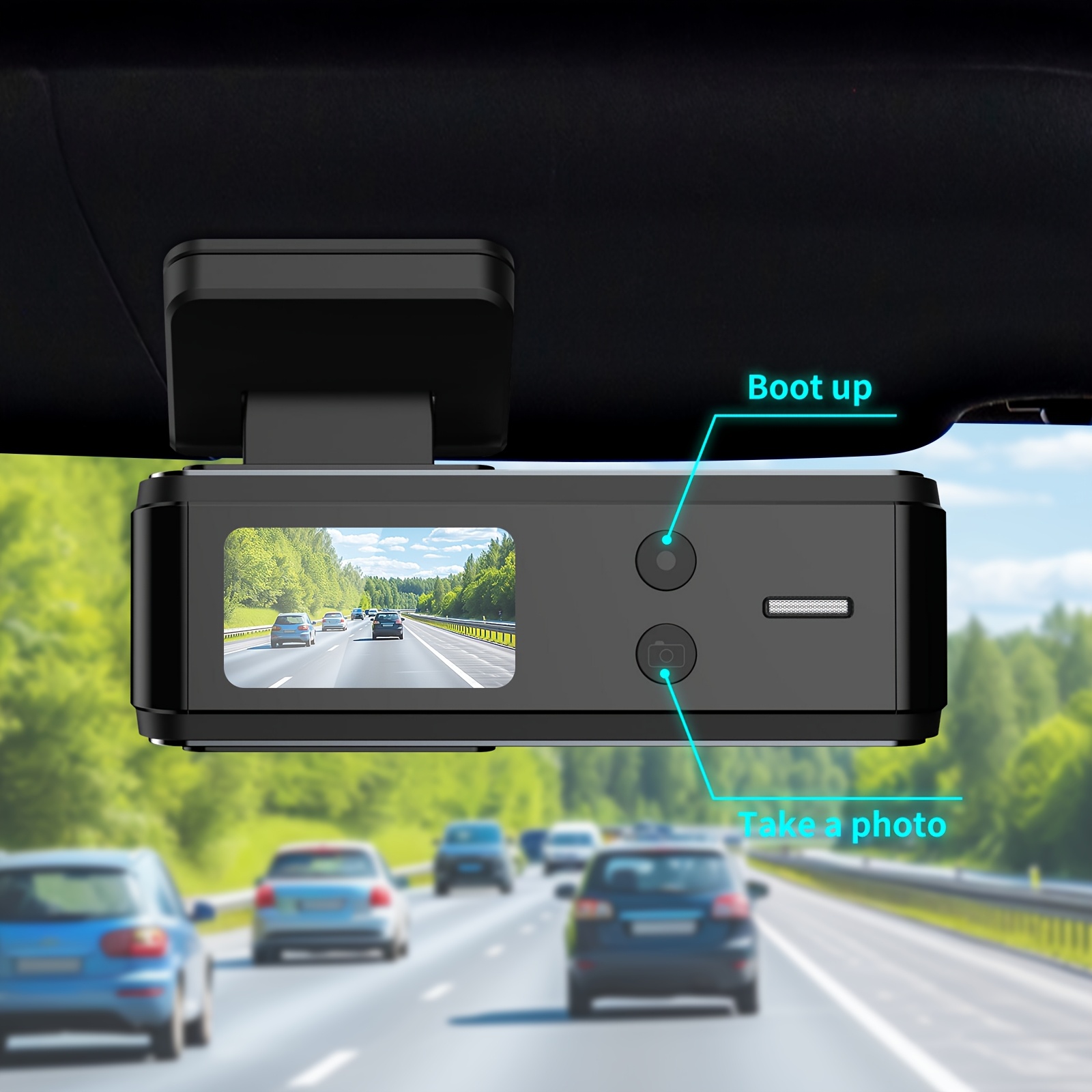 4K Vehicle Camera with 170° Ultra Wide-Angle Front Lens Featuring WDR Technology | G Sensor Impact Lock | Continuous Loop Recording | Night Vision, Wifi-Enabled Control for Any Vehicle