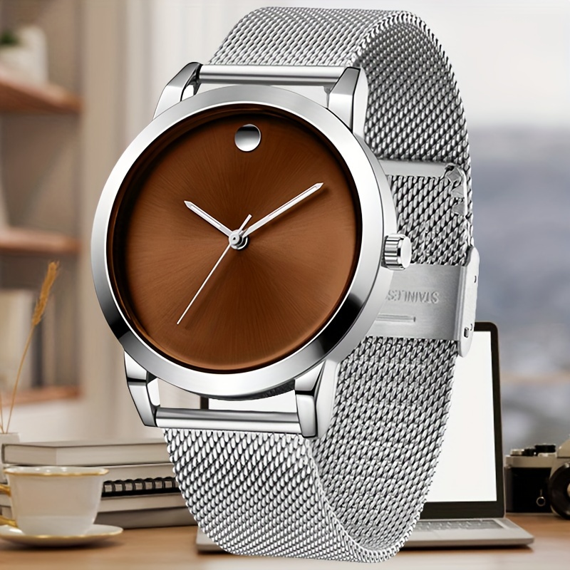 

Stainless Steel Strap Watch For Men's Fashion, A Simple And Casual For Gifting