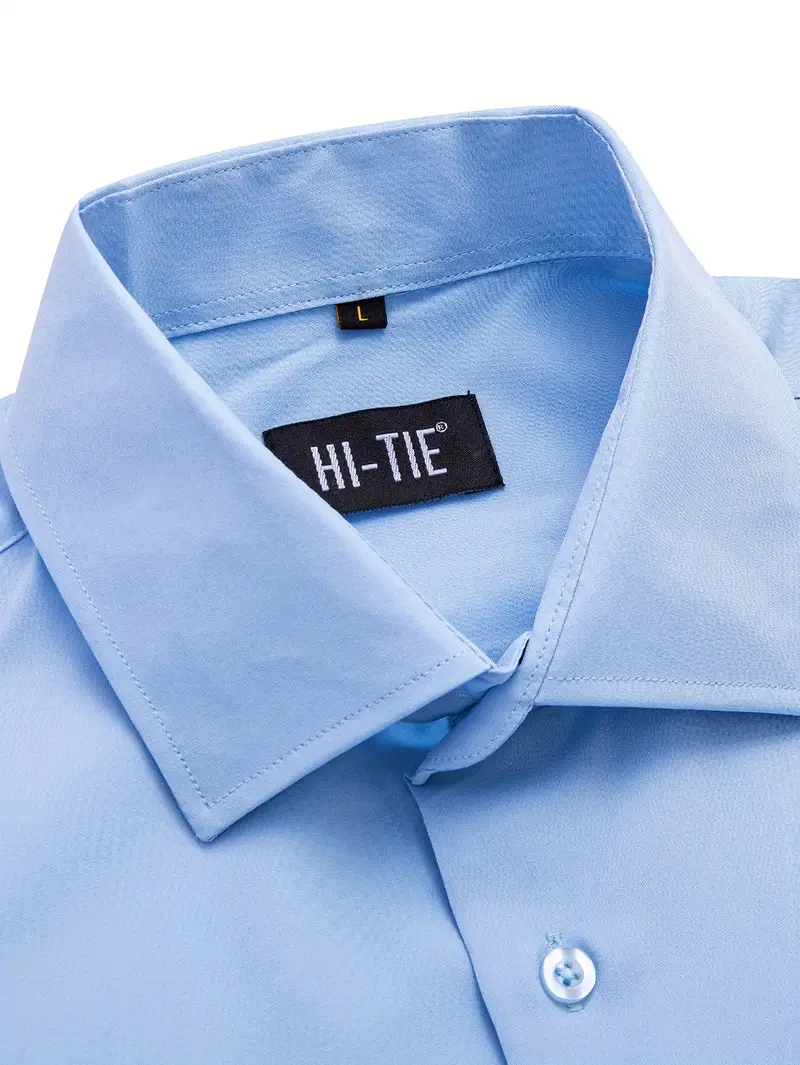 mens solid color shirt long sleeve no wrinkle button - Temu mens solid color shirt long sleeve no wrinkle button - Temu