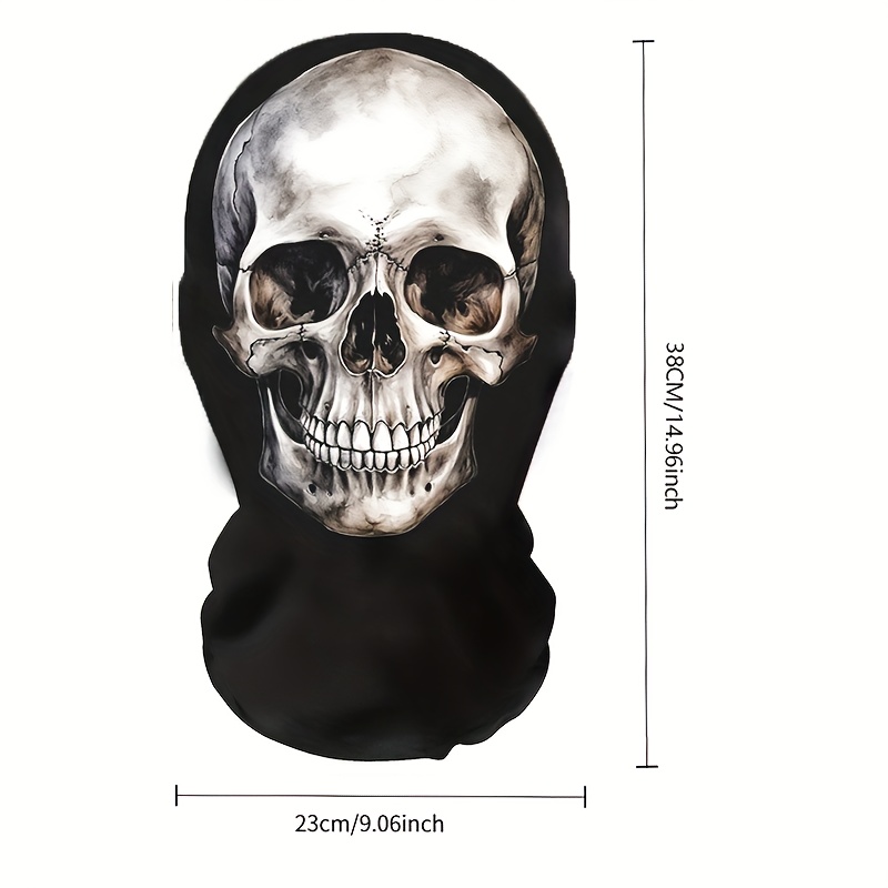 Halloween Skull Mask with Watercolor Design