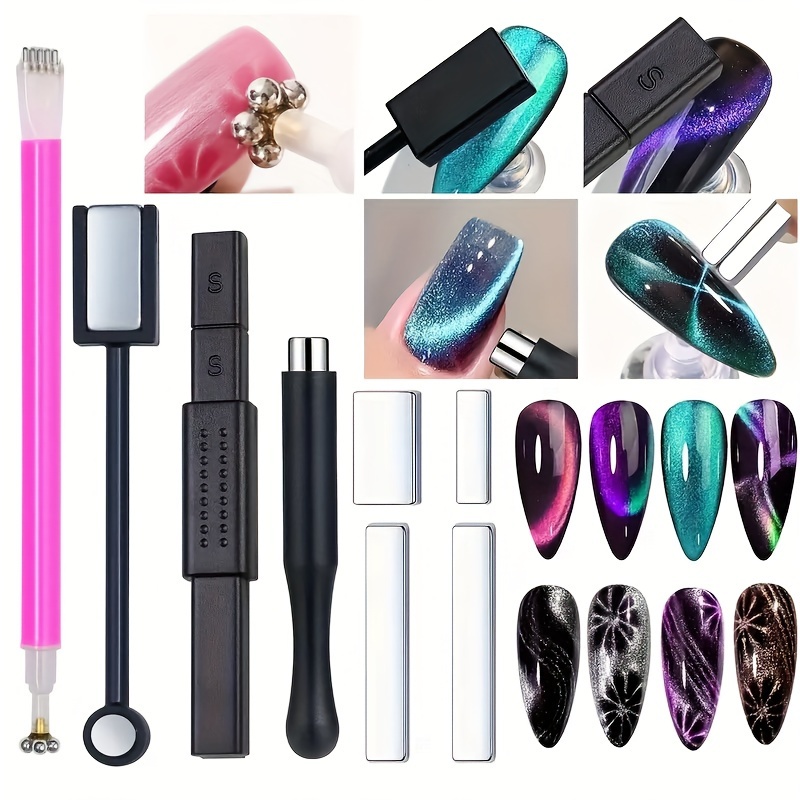 

8 Nail Tools Nail Polish Glue Fancy Multi-functional Nail Cat Pen