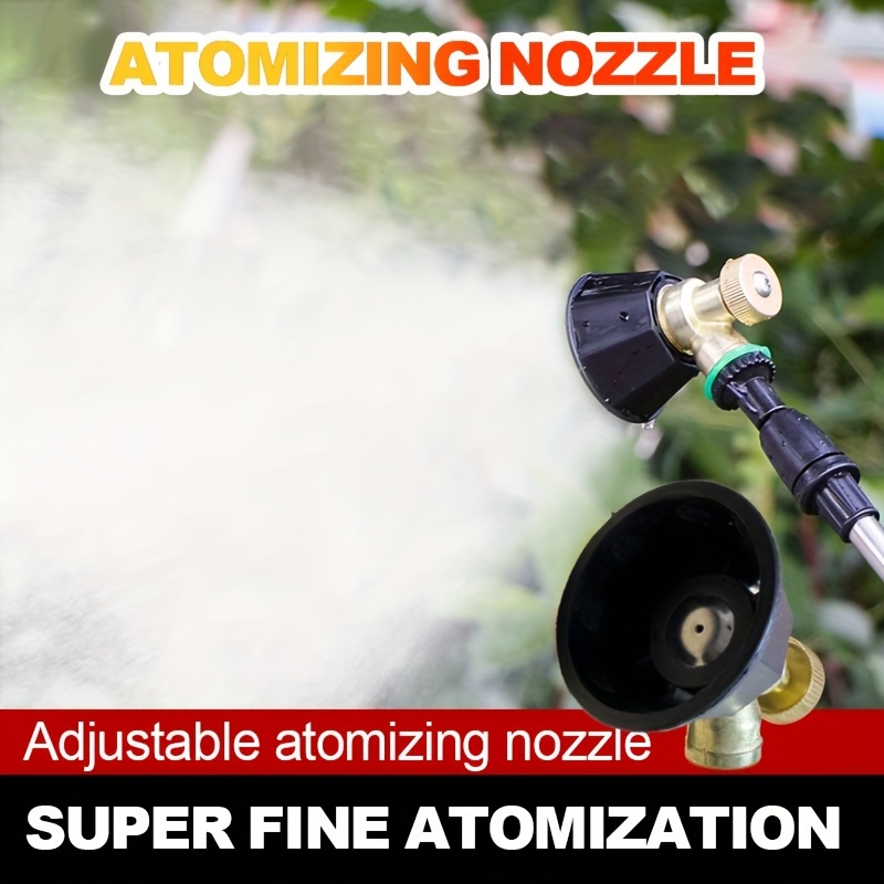 

1pc, Metal Whirlwind Pesticide Sprayer Nozzle, Air Vortex Garden Spray Nozzle, Multi-mode Watering Irrigation For Agricultural Pest Control, Durable Metal Build