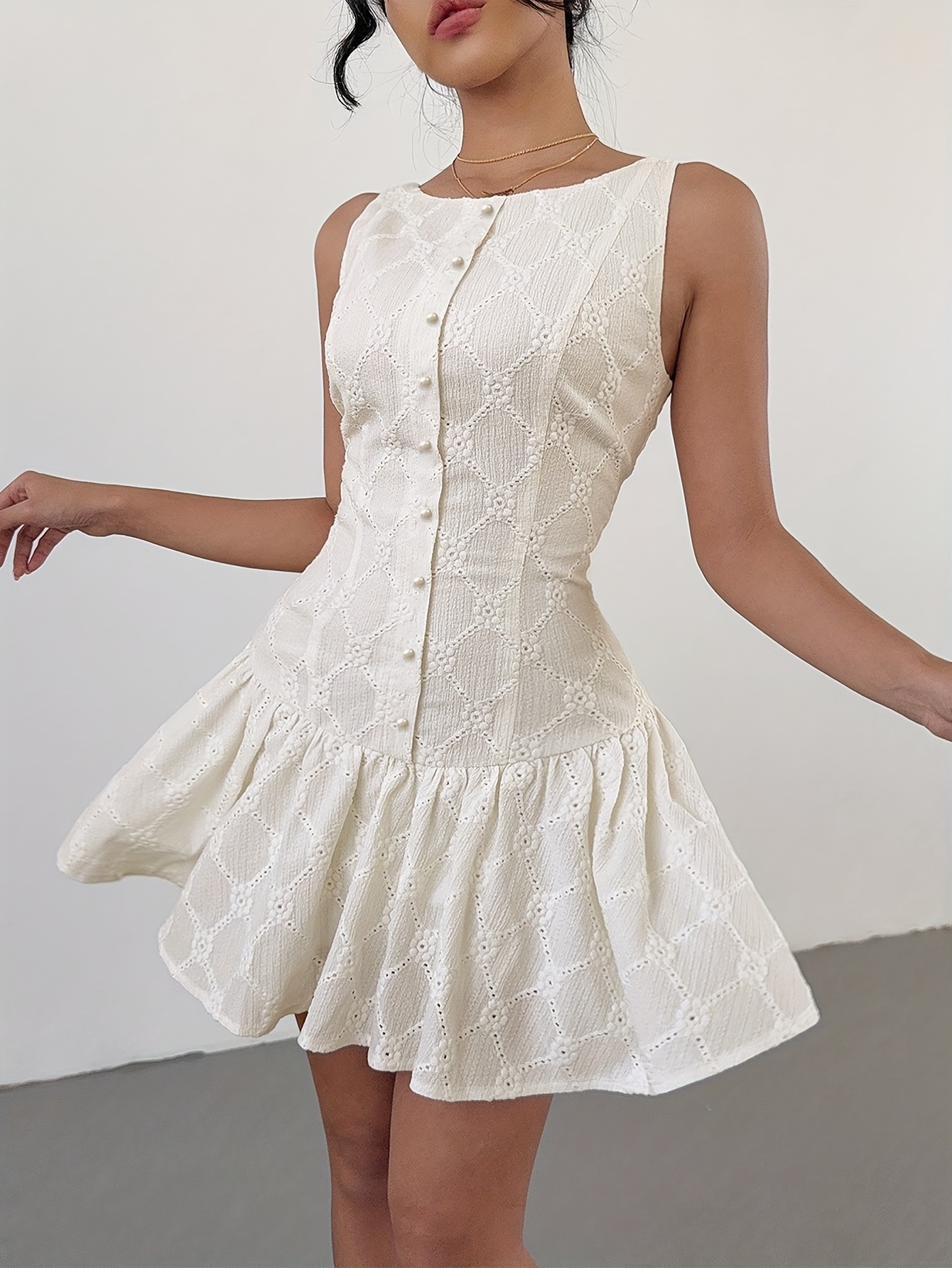 【関税&送料込】Off-White Dress With Ruffles White Ruffle Sleeve Mini Dress – Fidèle by K Hill