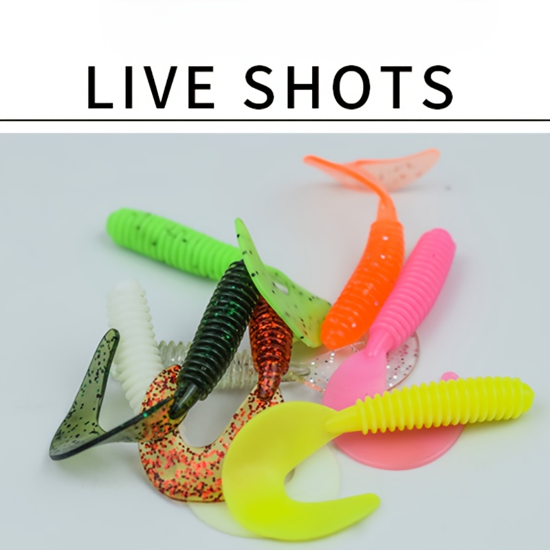 50pcs spiral tail swimming lures fishing lure set 1 97 - Temu