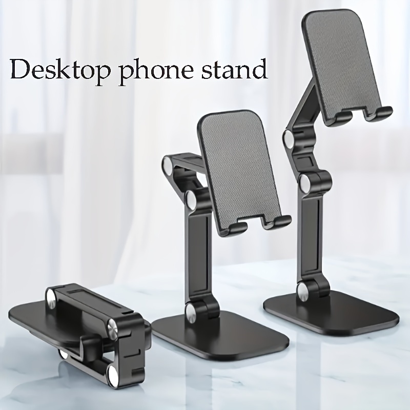 

Adjustable Desktop Phone Stand, Abs Material, Non-waterproof, Foldable And Portable, Multi-functional Holder For Smartphone And Tablet