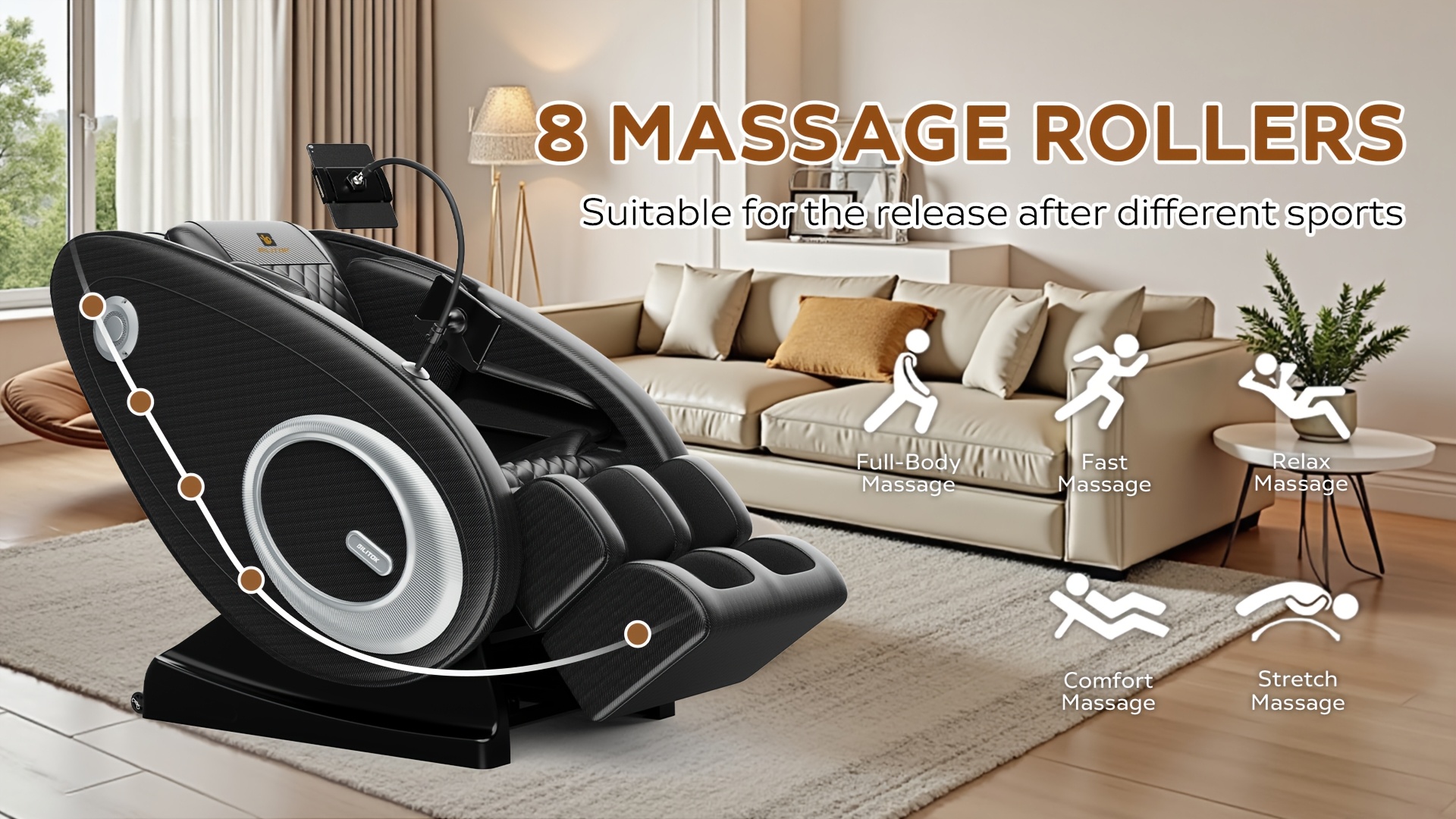 massage chair zero gravity full body with heating and wireless speaker Product details 3