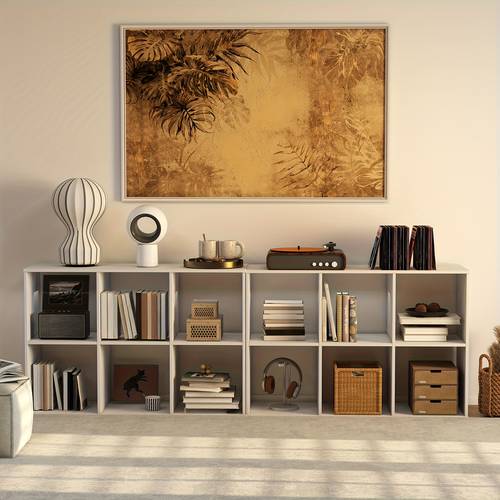 cube storage organizer with removable back panels open bookshelf bookcase for office and entryway