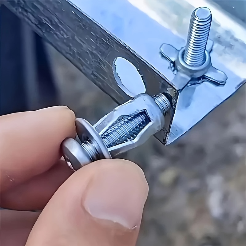 Juego de 52 piezas de pernos de expansión y tuercas de acero al carbono, con diseño de pétalos para encaje rápido, resistente y anticorrosivo, ideal para construcción, automóviles y equipos de comunicación