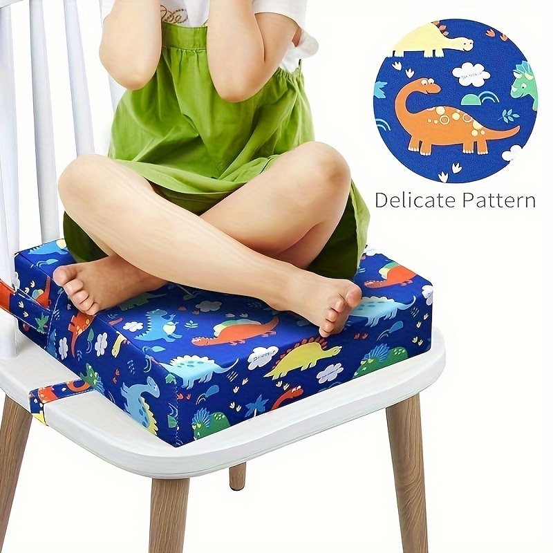 

Toddler Booster Seat Dining, Washable 2 Straps Safety Buckle Kids Booster Seat For Dining Table, Portable Travel Increasing Cushion