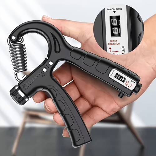 adjustable grip strengthener heavy duty fitness hand and forearm trainer 11 220 lbs adjustment strength training equipment suitable for gym wrist curls pull ups weightlifting full body workout home fitness unisex for men