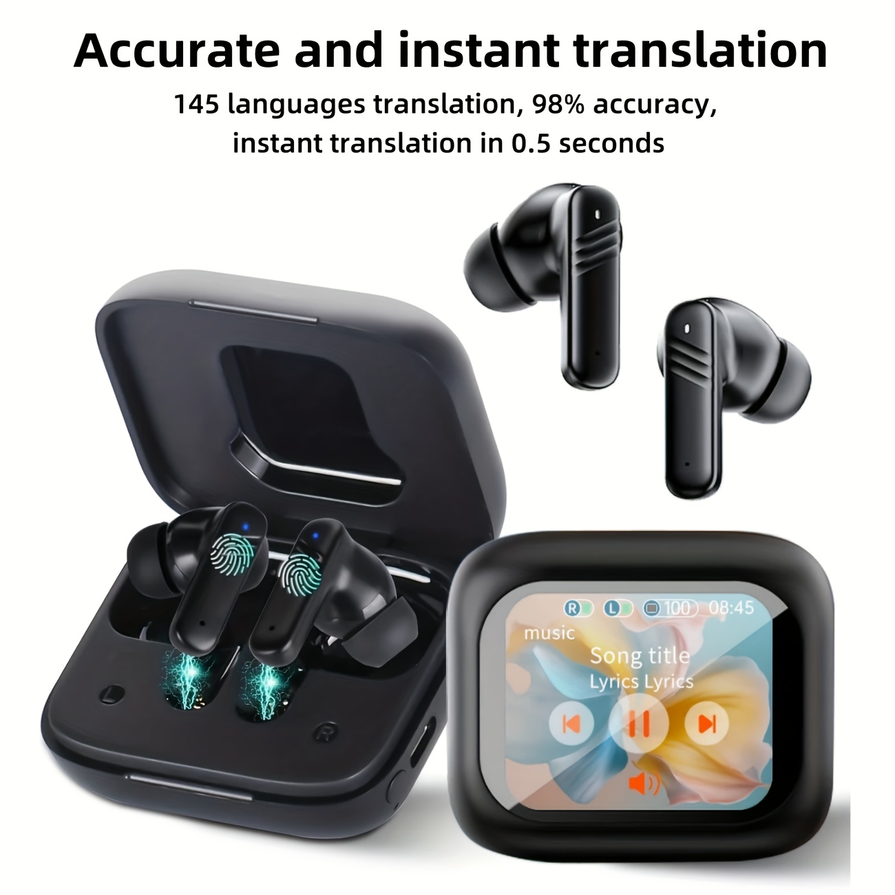 ai translation headphones anc wireless earbuds with 144 languages real time translation suitable for travel business and work Product details 5