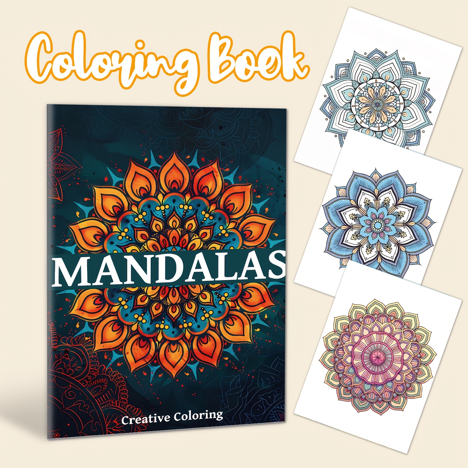 

A4 Livre de coloriage Mandala épais amélioré, 24 pages, Mandala premium , cadeau idéal pour les anniversaires, la Saint-Valentin, Noël, des mères, pour les 14 ans et plus.