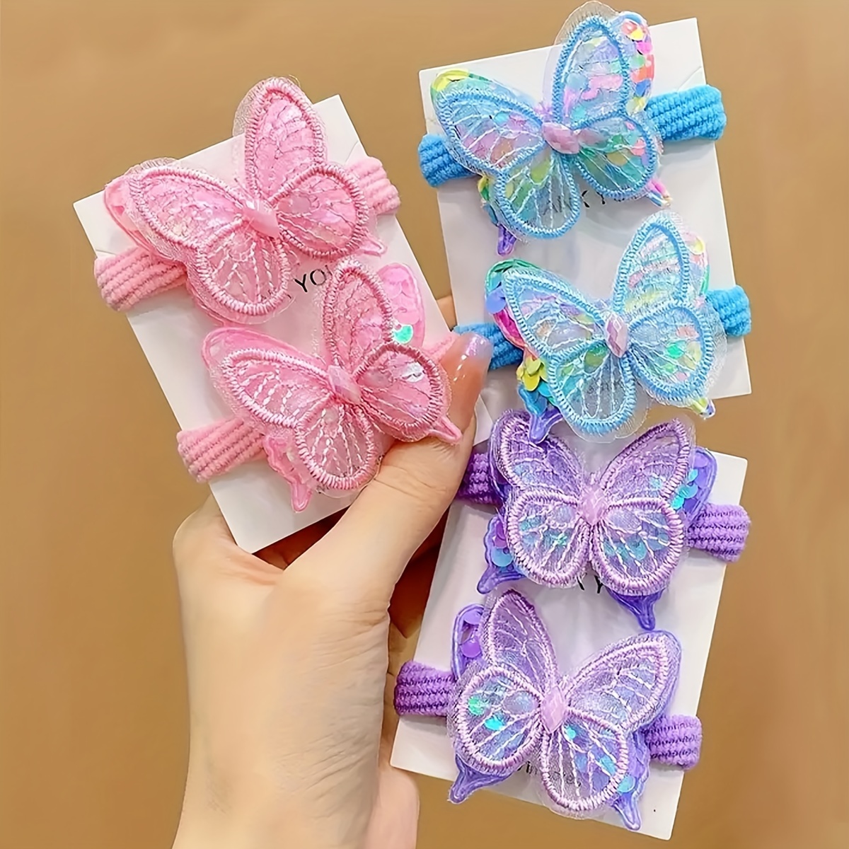 Image of 6pcs New Exquisite Hair Ties, Stylish And Beautiful Elegant Decorative Hair Bands, Women' Accessories, Holiday Party Hair Decorations