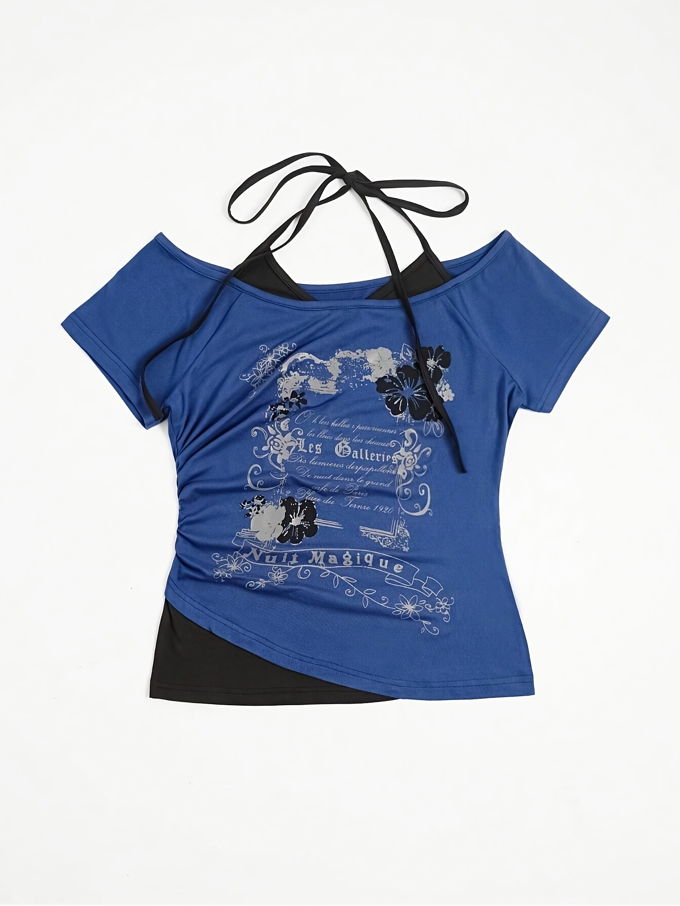 2025 spring summer women's y2k style t shirt v neck short