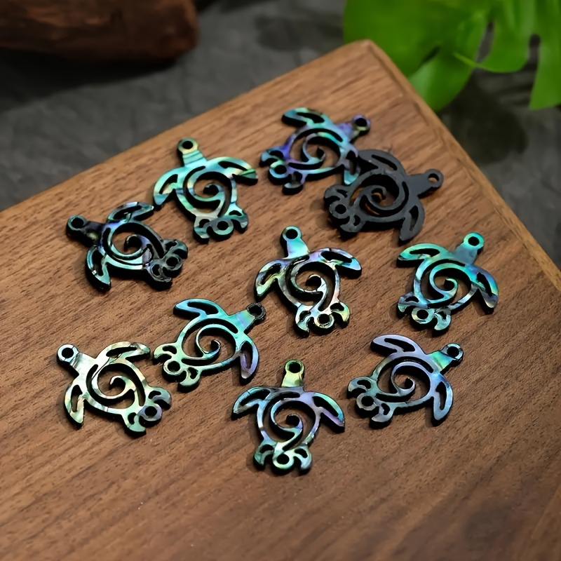 10pcs In A Set Turtle-shaped Ornament, Used For Jewelry Making, Diy Ornament Accessories