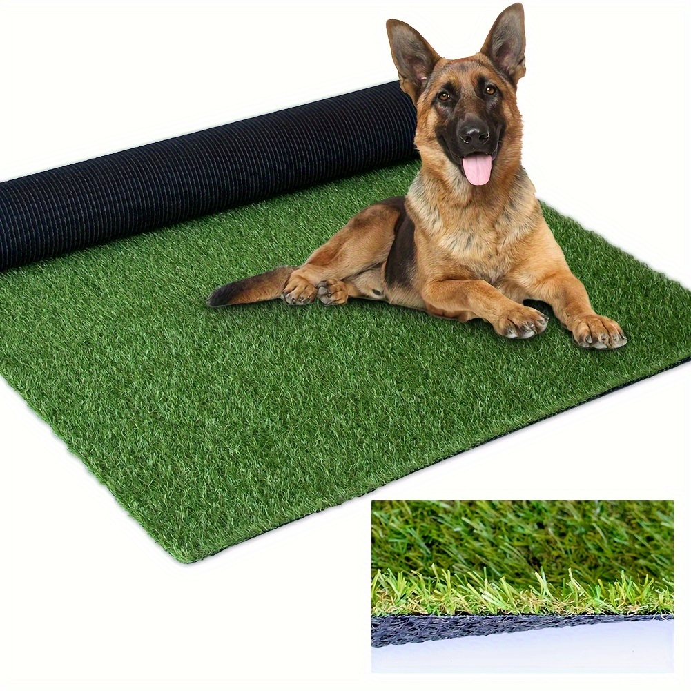 

Artificial Grass Outdoor Rug, 3ft-15ft 0.8 Inch Realistic Fake Synthetic Grass Carpet, 20mm Indoor Outdoor Grass Lawn Rugs Landscape For Pets, Patio, Garden