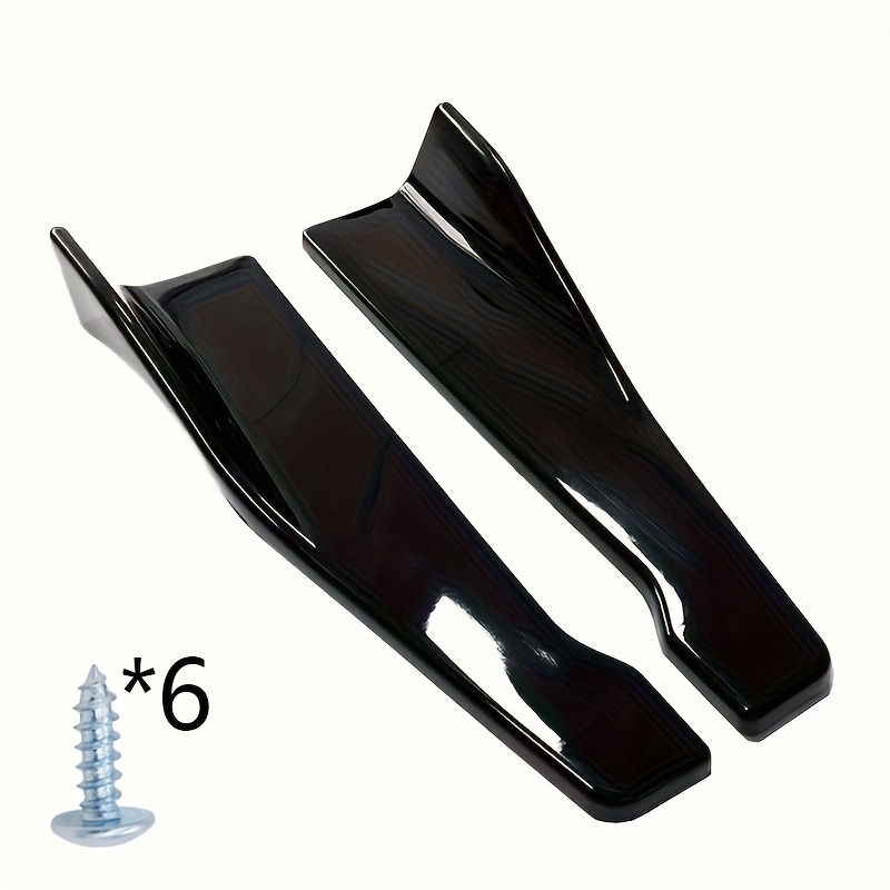 TEMU 1pair Car Rear Bumper Lip Trim Protector Car Side Skirt Cover Car Corner Bumper Guards With Screws Universal Fit
