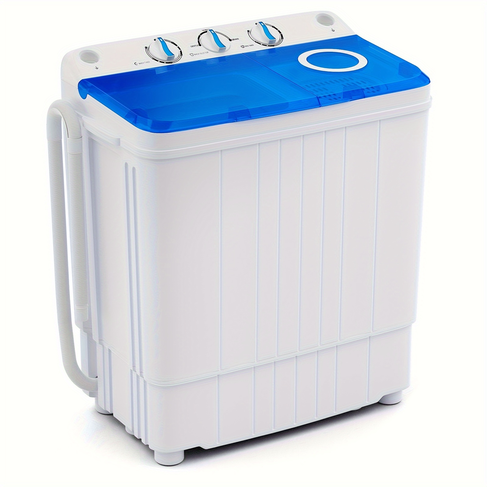 

Lifezeal Portable Washing Machine 17.6 Lbs Laundry Washer With Drain Pump Blue