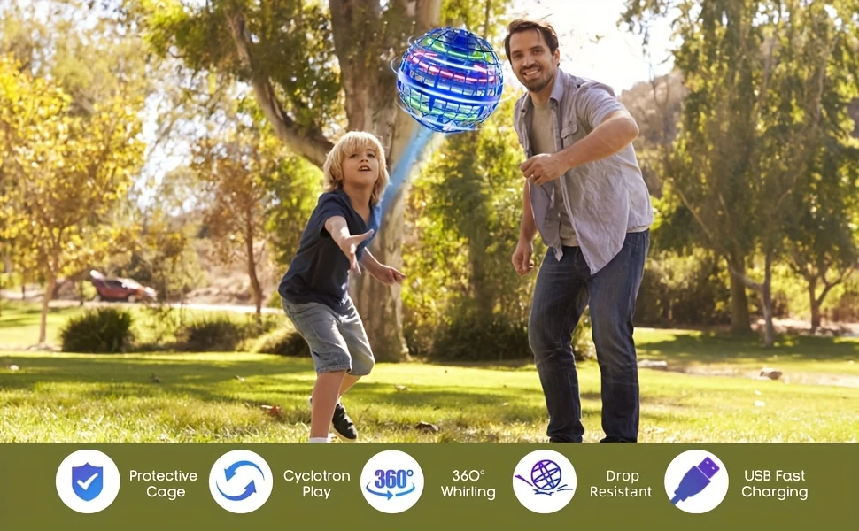 authentic flying ball toy durable and lightweight toy rechargeable usb floating and outdoor toy suitable for boys girls and teenagers as a gift details 3