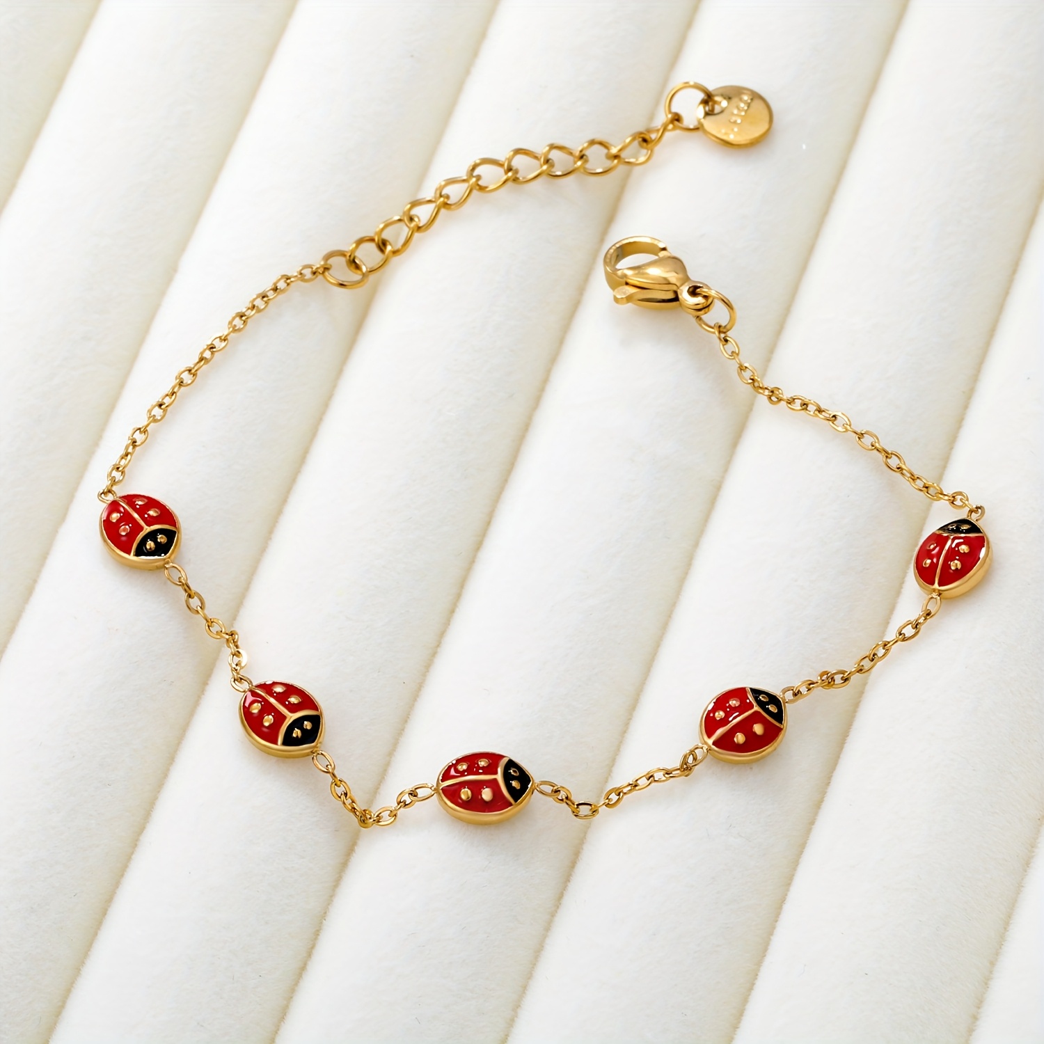 E-shop minimalistisches modisches Käfer-Tropfenöl-Armband | Funkelnder wasserdichter Damenschmuck, 316L Edelstahl neue schwere Kette, Geschenk für