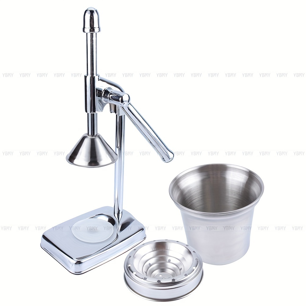 TEMU Manual Juicer, Hand-pressed Citrus Juicer, Orange Lemon Fruit Juicer, Easy To Clean, Professional Citrus Juicer, Stainless Steel Lemon Juicer