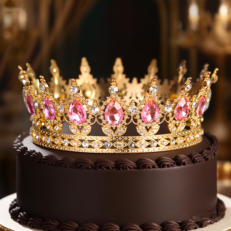 E-shop Funkelnde Strass Braut Tiara - Elegante Prinzessin Königin Krone für Hochzeiten, Abschlussbälle & Heiratsanträge, Mehrfarbiges Acryl Edelstein
