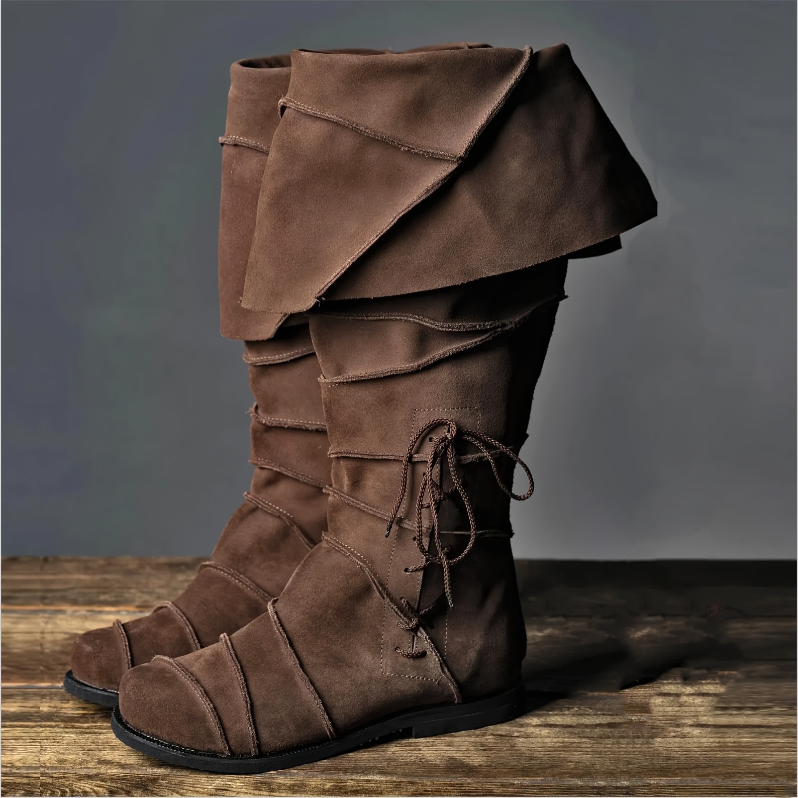 Image of Vintage Textured Print Chelsea Boots For Men, Casual Ankle Boots With Side Zipper, Daily Walking & Business Casual Shoes