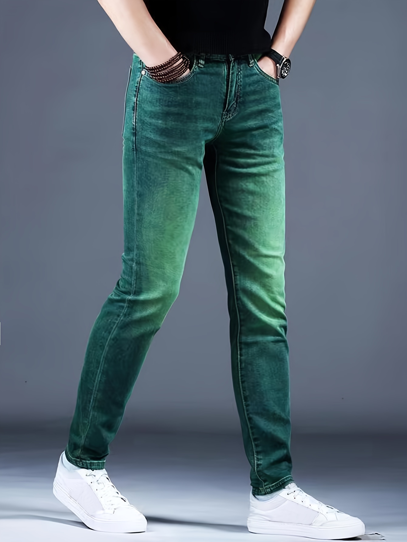 Heren Slim Fit Straight Leg Jeans,   Style Denim Broek Voor Heren, Veelzijdig Voor Alle Seizoenen 2