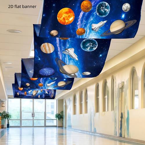 2d flat 2d flat 2d flat 2d flat 2d flat banner 3 sets of space themed ceiling decorations system hanging decorations for parties including planet items galaxy ceiling covers