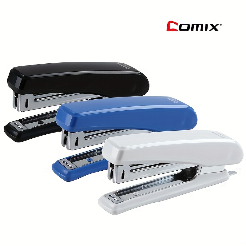 

1pc Comix B2992 Heavy Duty Stainless Steel Stapler, 24-sheet Capacity With Remover, Compatible With 24/6 , Ideal For Office And School Binding, Envelope & Sealing