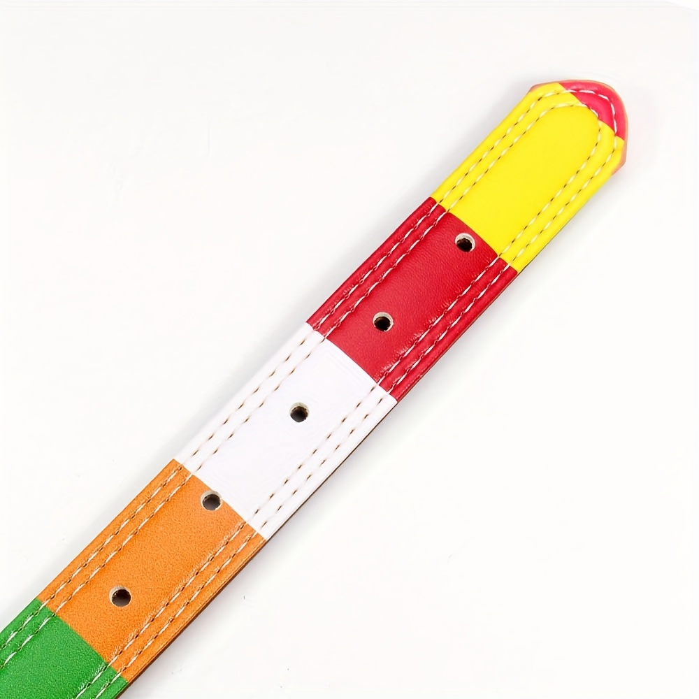 Customized Rainbow Checkered Pet Collar with Adjustable Safety Straps