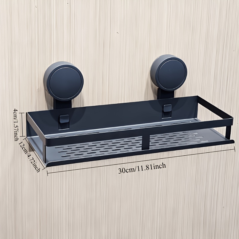 Suction Cup Storage Rack, No-drill Bathroom Organizer, Shower Caddy, 30/40cm Long Hanging Rack - Wall-mounted, Space-, Ideal For Shampoo, Conditioner, Toiletries, Shower Organizer