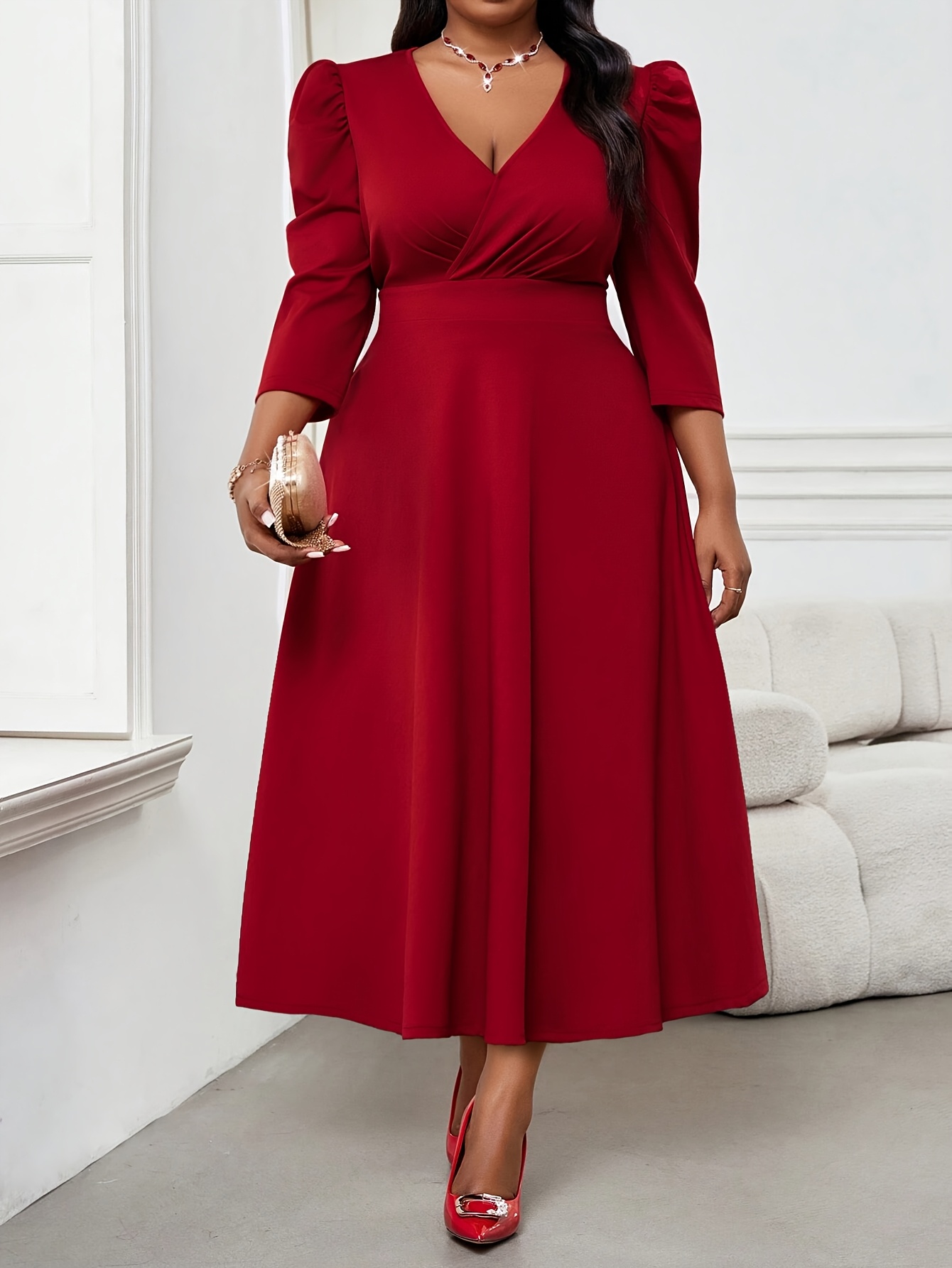 Cocktail Dressing Ladies Plus Size Womens Elegant Red Dress High End  Fashion Spring Temu South Africa