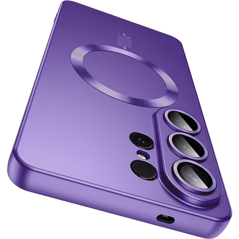 TEMU para Teléfono - Carcasa Magnética de Lujo Compatible con Samsung Compatible con Galaxy S25 FE S25 Ultra S25 Plus S25 S24 FE S24 Ultra S24 Plus