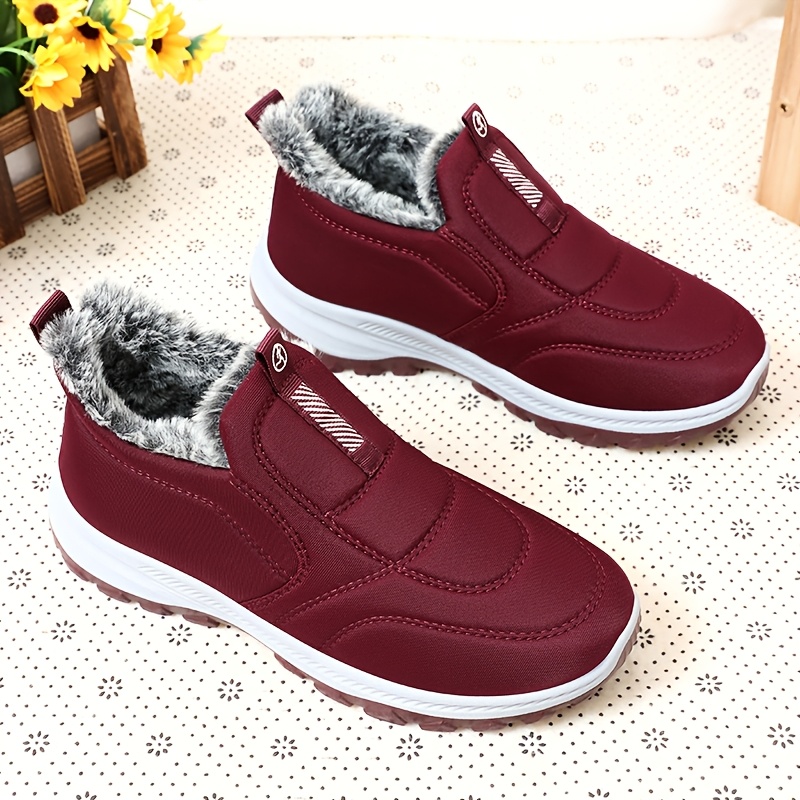 Women's Snow Sports Warm Boots, Fleece Thickened Insulated Shoes