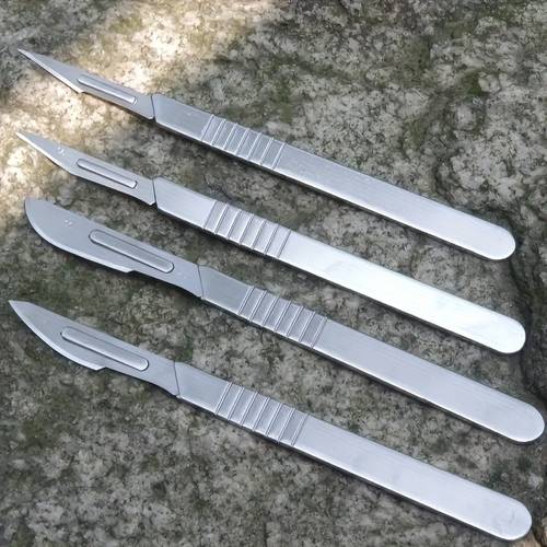 value 11pcs a stainless steel handle plus 10 carbon steel 11 12 15 20 22 23 24 blade and handle metal steel tool cutting mobile phone pcb maintenance engraving craft knife