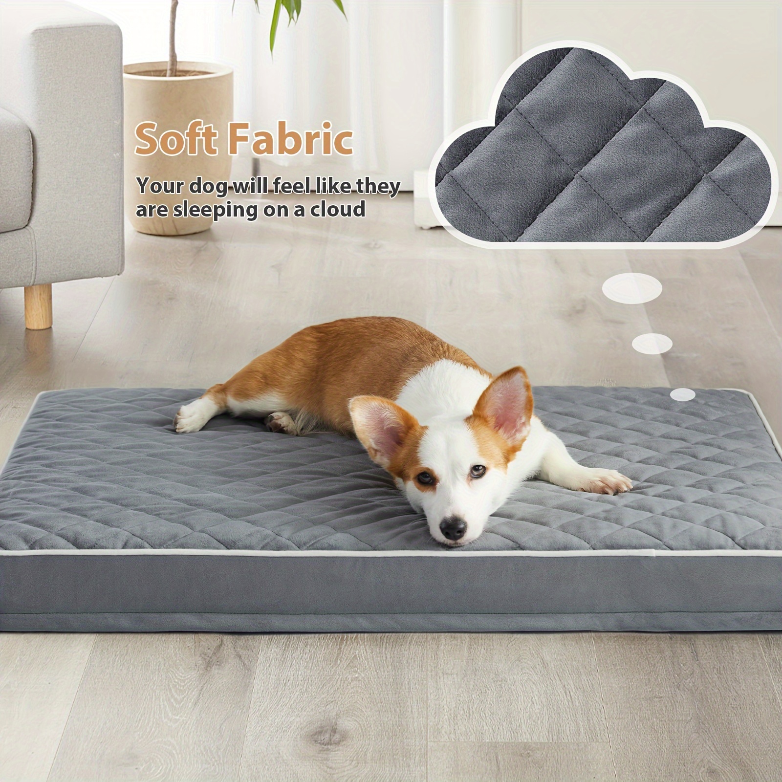 Cozy Velvet Surface Dog Bed