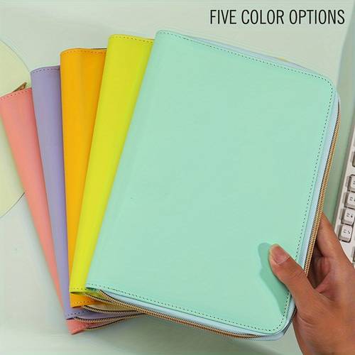 notebook b5 zipper binding bag loose leaf inner page photo card collection booklet postcard organizer diary notebook school stationery records empty bag included