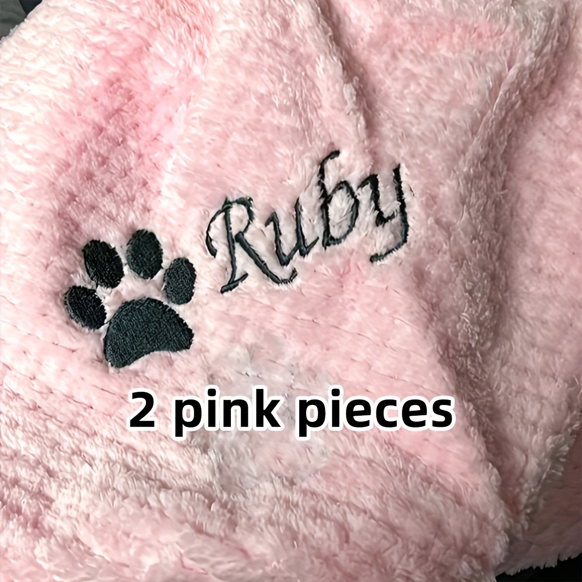 TEMU 2 Customizable Pet Blankets With Text, In Multiple Colors. Cat Blanket, Dog Blanket, Suitable For Small Dogs And Small Cats. Pineapple Pattern