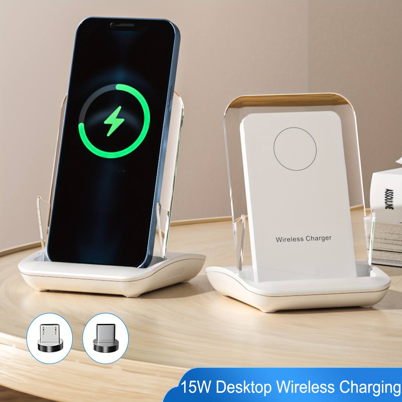 

Huthur-wireless Desktop Charger, Detachable Wireless Charger Suitable For Mobile Phones With Wireless Charging Function And A Power Of 20w/15w/10w. Easy To Carry And Combine.