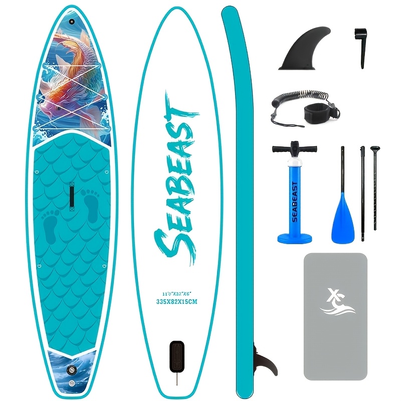 325cm Inflatable Paddle Board Stand Up Paddleboard Surf Sup With Adjustable Paddle Pump Travel Backpack Sea