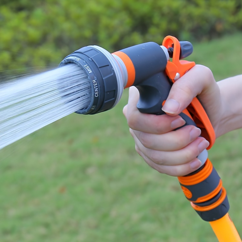 

High-pressure Garden Hose Nozzle Set - Fit, Durable Plastic Sprinkler For Car Wash & Lawn Watering