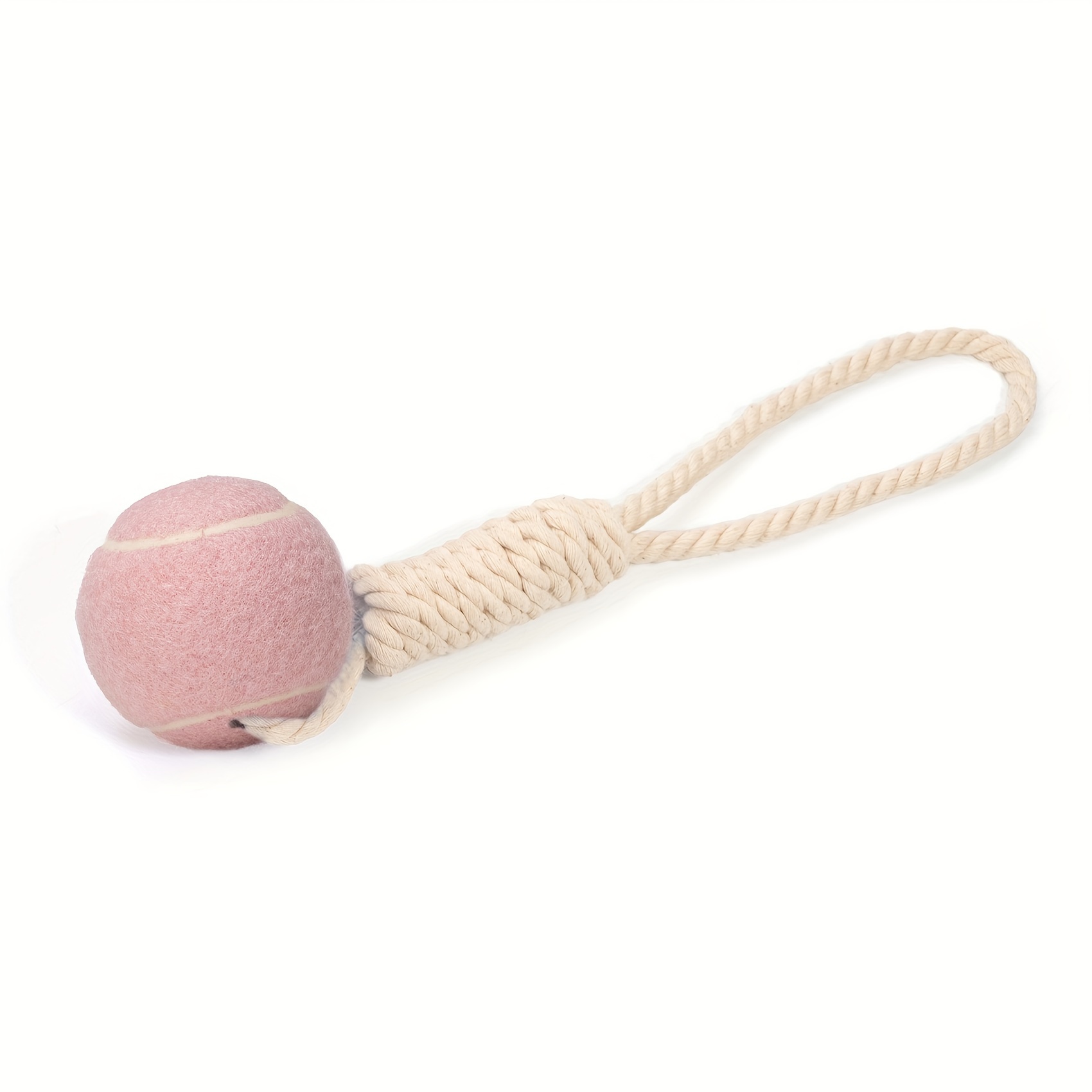 1pc Blend Rope Dog Toy With Tennis Ball Durable Chew-resistant Teeth For Interactive Training Recommended For All Breeds And Sizes