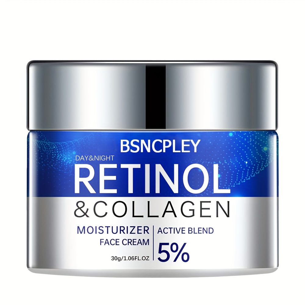 

1.06oz/30g Retinol & Collagen Moisturizer Face Cream, Firm And Tighten Skin, Make Skin Tender And Delicate, Suitable For All Skin Types, And Make Your Skin Look Young With Plant Squalane