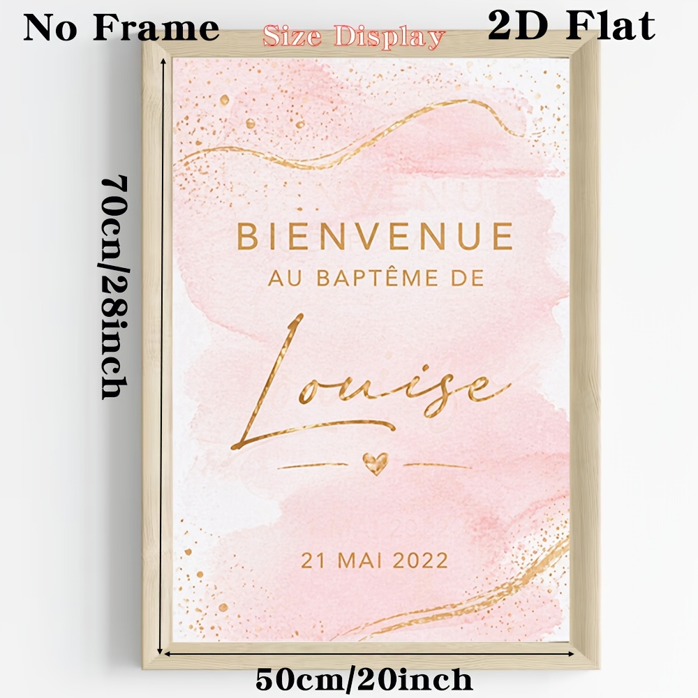 TEMU 2D Plat, 2D Plat, [2D PLAT] 1pc Décorations Murales Personnalisées Cadre, Affiches de Nom Personnalisées, Affiches Personnalisées Cadre, Panneau