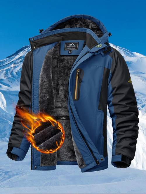 mens winter warm fleece lined jackets ski thermal outdoor coats heavyweight multi pockets sport parka hiking camping fishing climbing jogging snowboarding