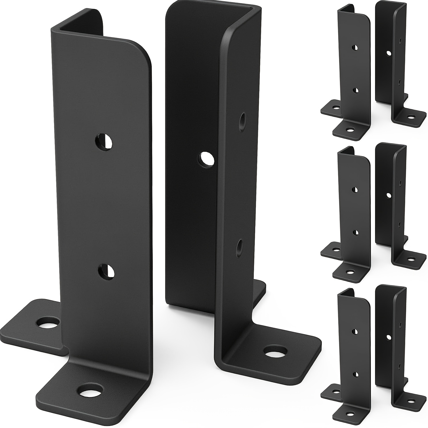 TEMU 4/8pcs Adjustable Deck Post Base Brackets For Your Yard Fits 1.5x1.5, 2x2, 2x4, And 4x4 Posts. Made Of Heavy-duty Metal, Provide Strong Support